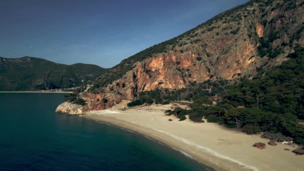 Вид Повітря Пляж Кідрак Олюденіз — стокове відео