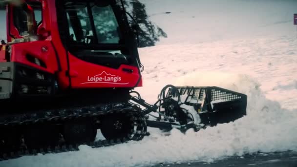 Sarnen Switzerland December 2022 Снігоприбиральні Роботи — стокове відео