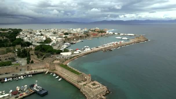 ギリシャのロードス島と海 — ストック動画