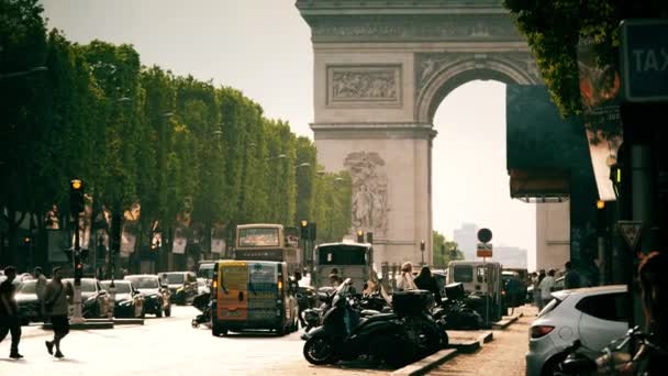 Paris France Haziran 2023 Des Champs Elysees Bulvarı — Stok video