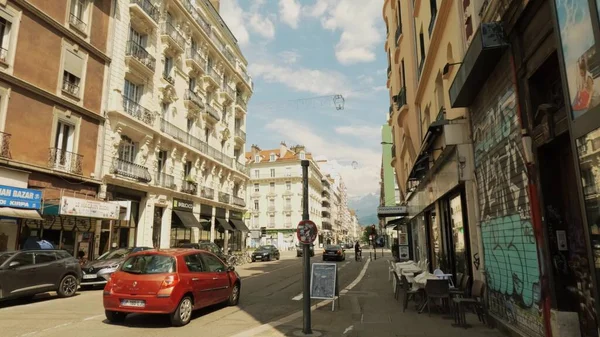 Grenoble Fransa Hazi Ran 2023 Şehirde Bir Cadde — Stok fotoğraf
