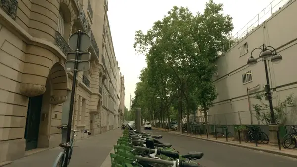 Ενοικίαση Πόλης Ποδήλατα Στο Παρίσι Γαλλία — Φωτογραφία Αρχείου