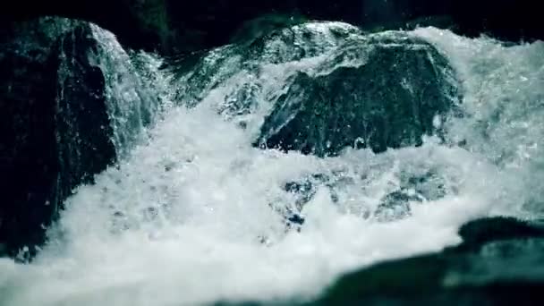 Zpomalený Záběr Alpského Vodopádu — Stock video