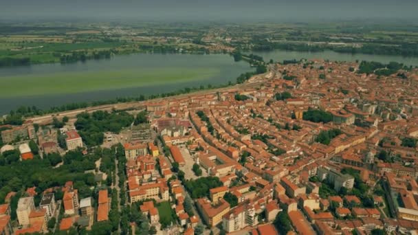 Aerial Shot City Mantova — Stock Video