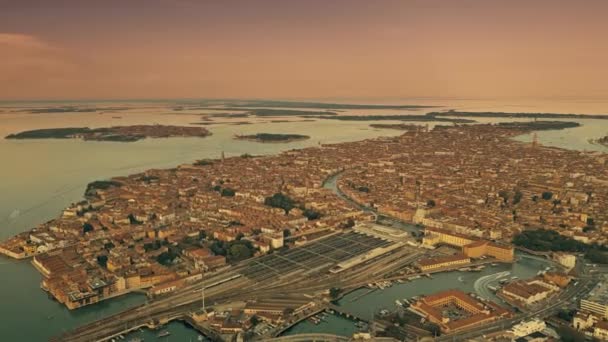 Flygfoto Venedig Italien — Stockvideo