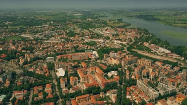 Aerial View City Mantua — Stock Video