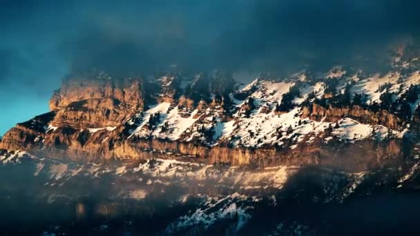 Pendientes Nevadas Los Alpes — Vídeo de stock