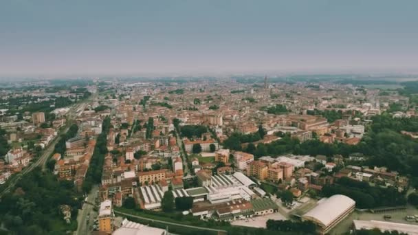 Aerial Shot City Cremona — Stock Video