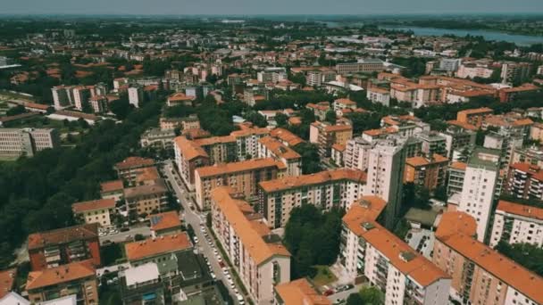 Aerial View Residential Buildings Mantua — Stock Video