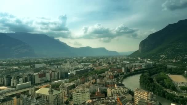 Vue Aérienne Ville Grenoble — Video