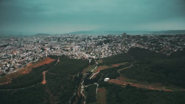 Zmir Şehir Manzarasının Hava Görüntüsü — Stok video