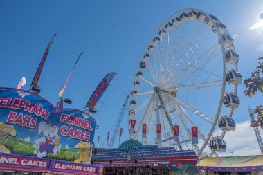 13 July 2022 - Calgary, Alberta Canada - The superwheel at the Calgary Stampede