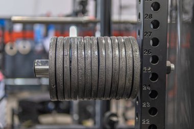 weights in a gymnasium for physical workout