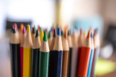 Collection of Coloring pencils in a cup
