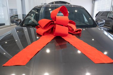 New Car gift with red bow