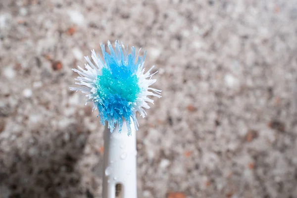 Old Worn Electrric Toothbrush Head Bathroom — Stock Photo, Image