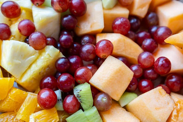 Obstteller Serviert Mit Frischen Früchten Stockbild