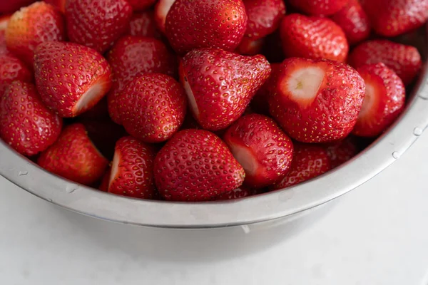 Freshly Harvested Strawberries Ready Cook — Stock Photo, Image