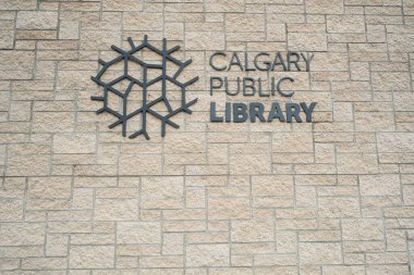 3 Eylül 2023 - Calgary Alberta Kanada - Calgary Halk Kütüphanesi Logosu