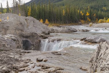 Elbow Falls in the Kananaskis provincial park in Alberta clipart