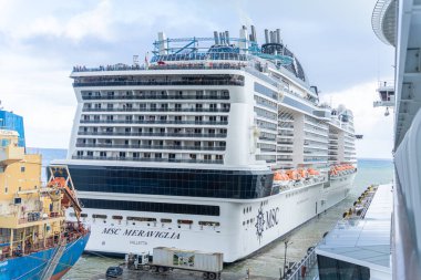 26 Ocak 2025 - Puerto Plata Dominik Cumhuriyeti - MSC Meraviglia limana vardı