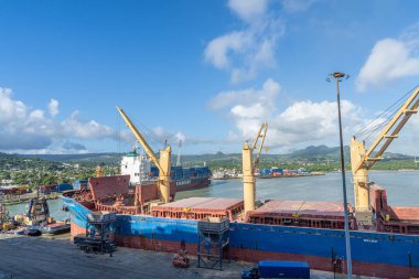 26 Ocak 2025 - Puerto Plata Dominik Cumhuriyeti - Limanda ticari gemi