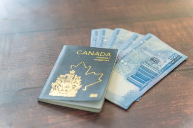 Nijerya Naira Banknotları ile Kanada Pasaportu