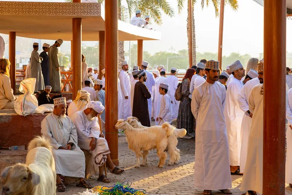 Nizwa Oman Novembre 2022 Nizwa Goat Market Bazar Animale Tradizionale — Foto Stock