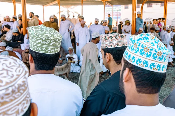 Nizwa Oman Novembro 2022 Nizwa Goat Market Bazar Animal Tradicional — Fotografia de Stock
