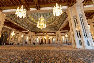 Sultan Qaboos Büyük Camii, Muscat, Umman. Arap Yarımadası. 