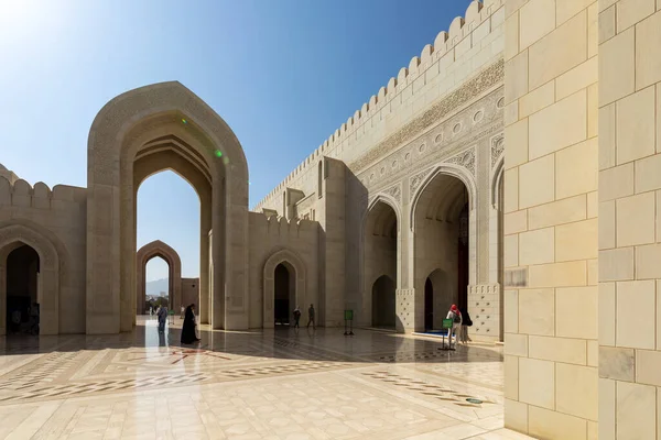 Sultano Qaboos Grande Moschea Moscato Oman Penisola Arabica — Foto Stock