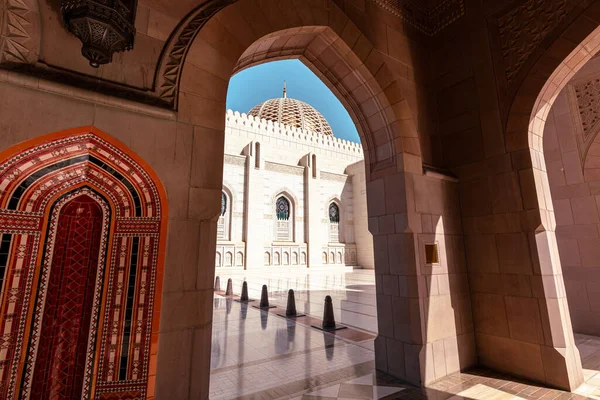 Wielki Meczet Sułtana Qaboosa Muscat Oman Półwysep Arabski — Zdjęcie stockowe