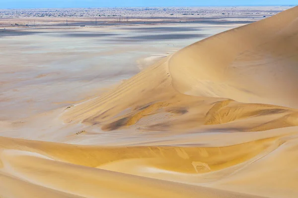 Namibia Desert Aerial View Sand Dunes Walvis Bay Skeleton Coast — Stock Photo, Image