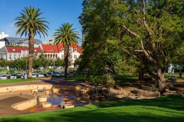 Windhoek Şehir Merkezi. Windhoek, Namibya 'nın başkenti ve en büyük şehridir. Güney Afrika. 