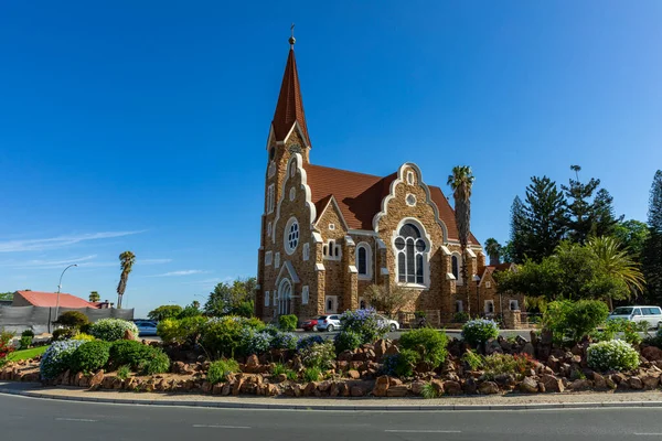 Christus Kirche Christus Kerk Populaire Vakantiebestemming Windhoek Namibië Afrika — Stockfoto