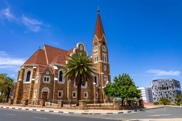 Christus Kirche Christ Church Popular Tourist Destination Windhoek Namibia Africa — Stock Photo, Image