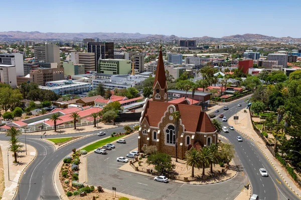 Στο Κέντρο Του Γουίντχουκ Windhoek Είναι Πρωτεύουσα Και Μεγαλύτερη Πόλη Εικόνα Αρχείου
