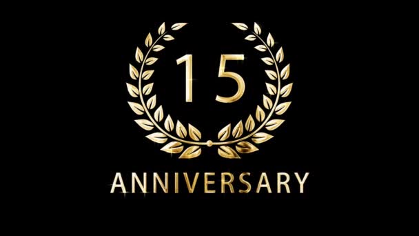 祝贺15周年 Alpha频道 — 图库视频影像