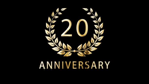 祝贺20周年 Alpha频道 — 图库视频影像
