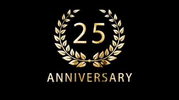 祝贺25周年 Alpha频道 — 图库视频影像