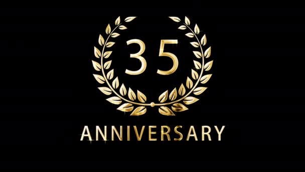 Felicitaciones Por 35º Aniversario Aniversario Adjudicación Canal Alfa — Vídeos de Stock