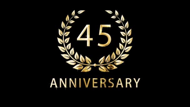 Gratulujeme Výročí Výročí Ocenění Alfa Kanál — Stock video