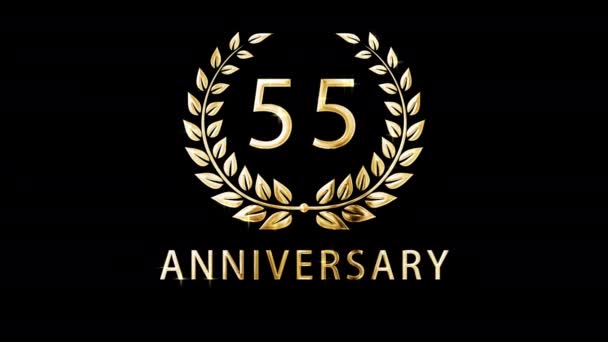 Congratulations 55Th Anniversary Anniversary Awarding Alpha Channel — Stock Video