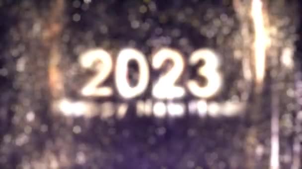 Bonne Année 2023 Particulier Doré Vacances — Video
