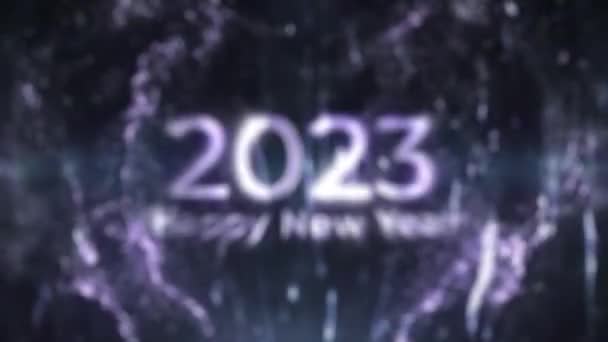 Happy New Year 2023 Silver Particular Holiday — Stock Video