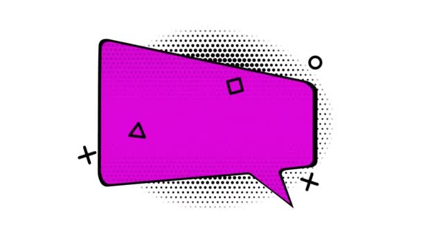 Banner Estilo Cómic Para Texto Estilo Arte Color Rosa Publicidad — Vídeos de Stock