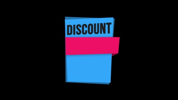 Discount Banner Verkauf Alphakanal — Stockvideo