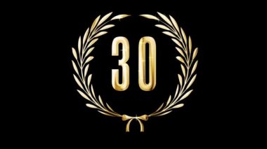 Altın defne çelengi ve 30 numara, ödül, alfa kanalı