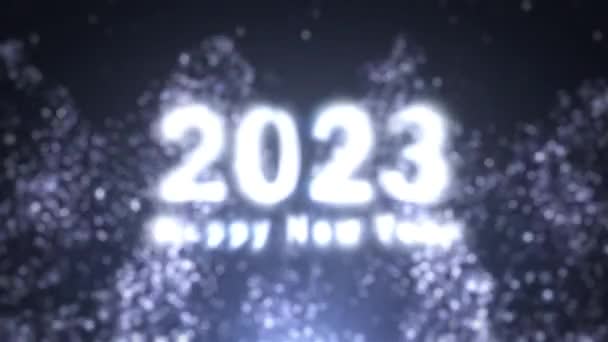 Hermoso Elegante Saludo Feliz Año Nuevo Feliz Año Nuevo 2023 — Vídeos de Stock