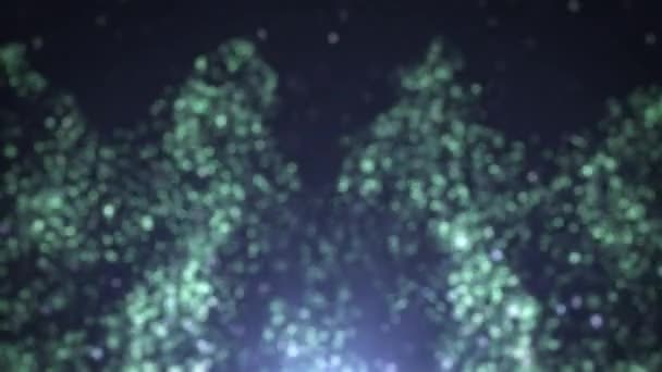 Mooie Achtergrond Met Glitters Deeltjes Deeltjes Achtergrond Groene Kleur — Stockvideo